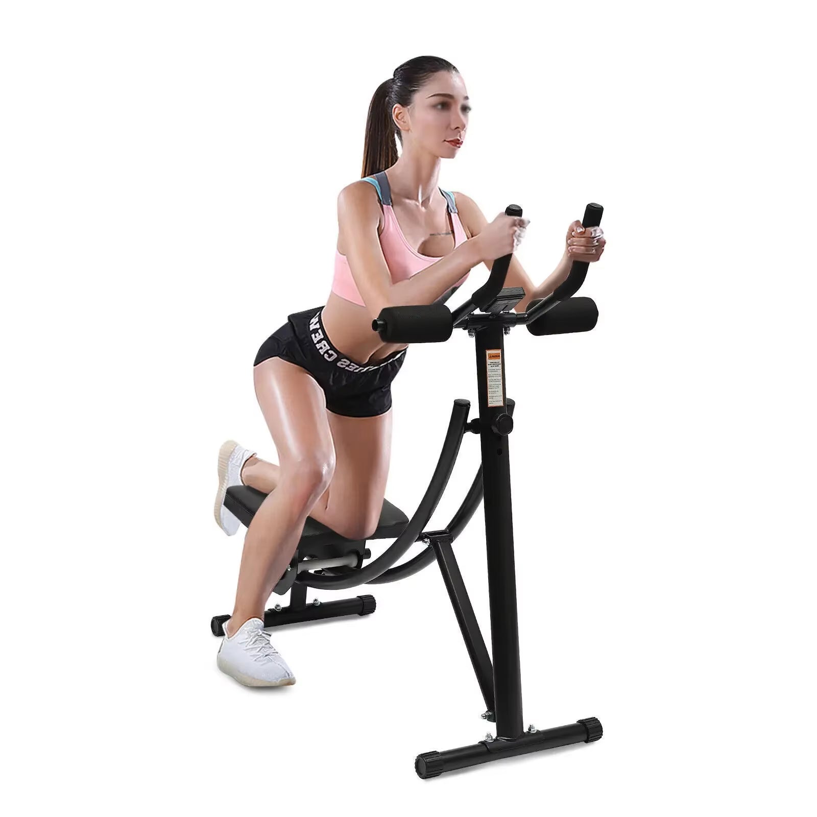 Abdominal Crunch Core Workout Ab Trainer Machine, Coaster for Home & Gym