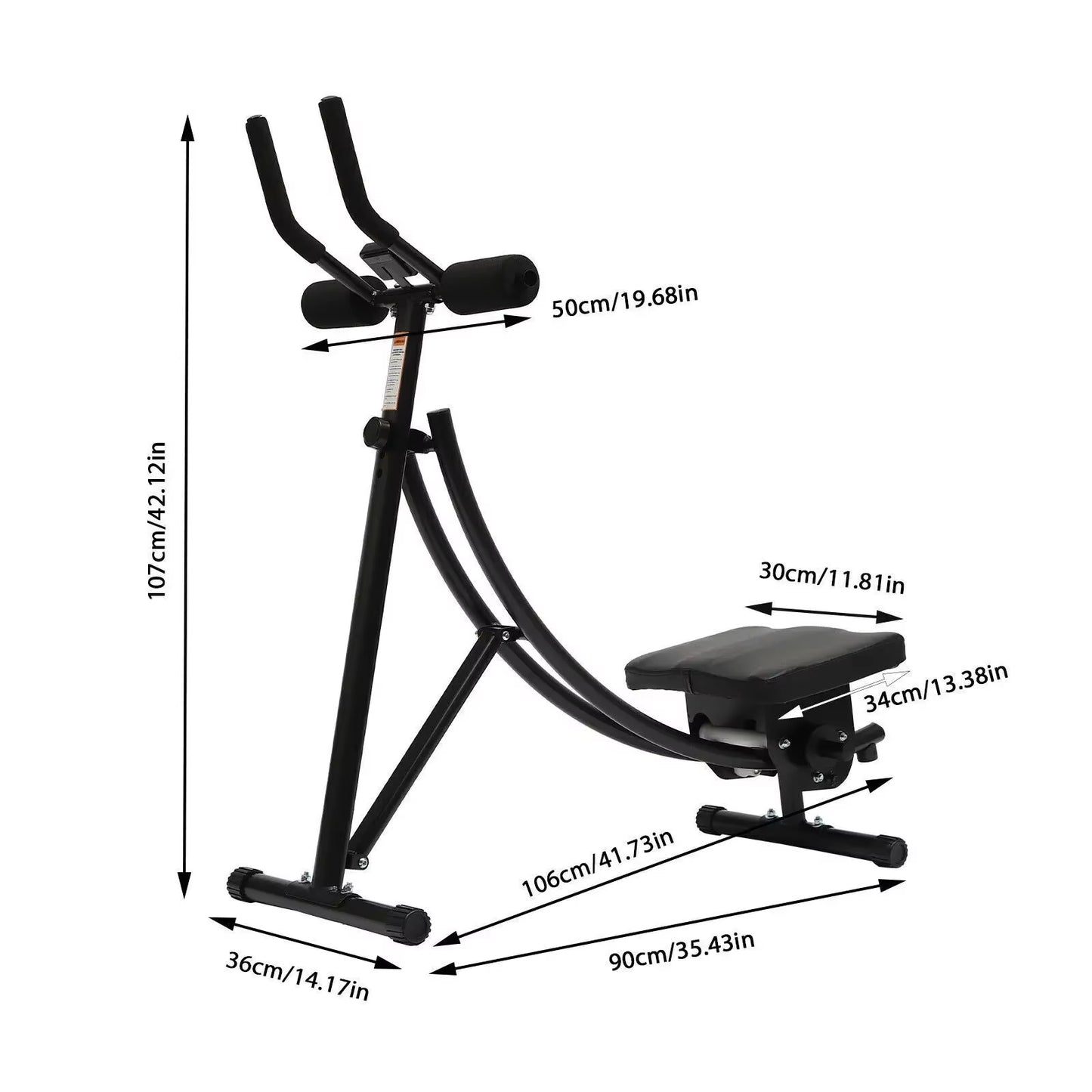 Abdominal Crunch Core Workout Ab Trainer Machine, Coaster for Home & Gym