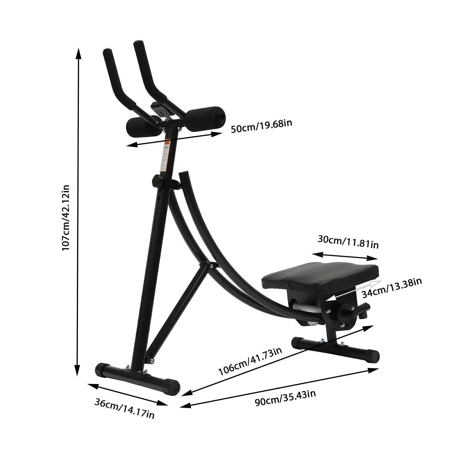 Abdominal Crunch Core Workout Ab Trainer Machine, Coaster for Home & Gym